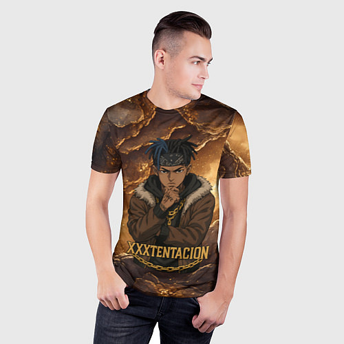 Мужская спорт-футболка XXXTentacion anime style / 3D-принт – фото 3