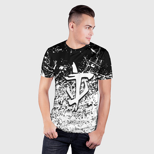 Мужская спорт-футболка Doom краски всплеск кисти / 3D-принт – фото 3