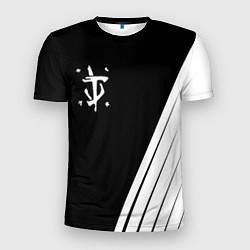 Футболка спортивная мужская Doom white geometry, цвет: 3D-принт