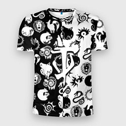 Футболка спортивная мужская Doom anime black pattern, цвет: 3D-принт