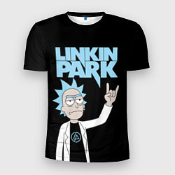 Футболка спортивная мужская Linkin Park и Рик Санчес из Рик и Морти, цвет: 3D-принт