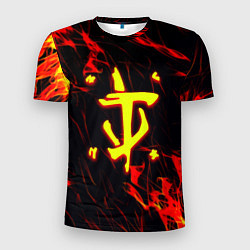 Мужская спорт-футболка Doom огненные искры