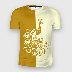 Мужская спорт-футболка Жар-птица в золотом