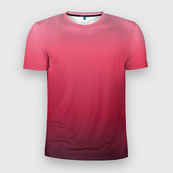 Мужская спорт-футболка Градиент гранатовый
