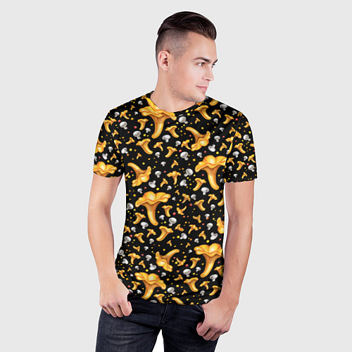 Мужская спорт-футболка Грибной дождик / 3D-принт – фото 3