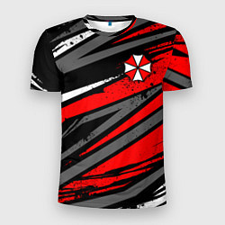 Футболка спортивная мужская Umbrella - red lines, цвет: 3D-принт