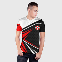 Футболка спортивная мужская Umbrella - red uniform, цвет: 3D-принт — фото 2