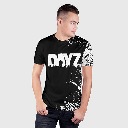 Мужская спорт-футболка Dayz брызги красок / 3D-принт – фото 3