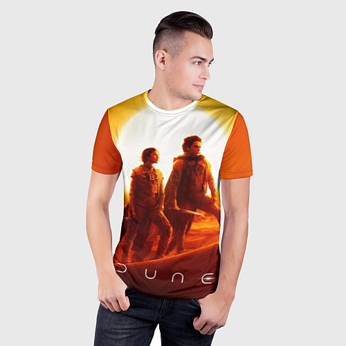 Мужская спорт-футболка Пол Атрейдес и Чани Dune part two / 3D-принт – фото 3