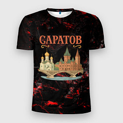 Футболка спортивная мужская Саратов город, цвет: 3D-принт