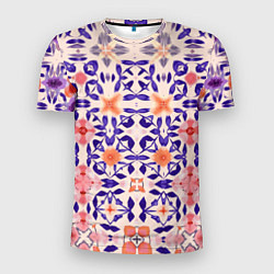 Футболка спортивная мужская Цветочная метаморфоза фиолетово-розовая, цвет: 3D-принт