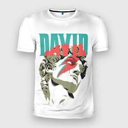 Футболка спортивная мужская David Bowie статуя Давида, цвет: 3D-принт