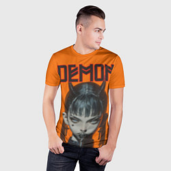 Футболка спортивная мужская Девушка демон, цвет: 3D-принт — фото 2