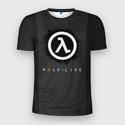 Футболка спортивная мужская Symbol of game Half-Life is a lambda in a circle, цвет: 3D-принт