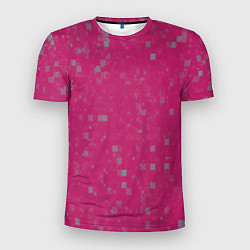Футболка спортивная мужская Color pink brown squares, цвет: 3D-принт