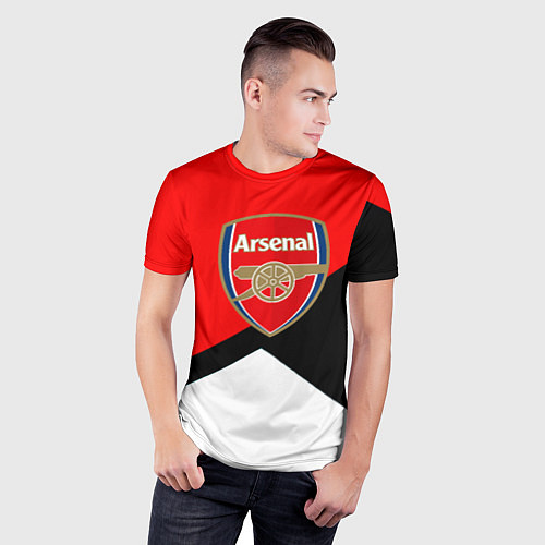 Мужская спорт-футболка Arsenal geometry sport / 3D-принт – фото 3
