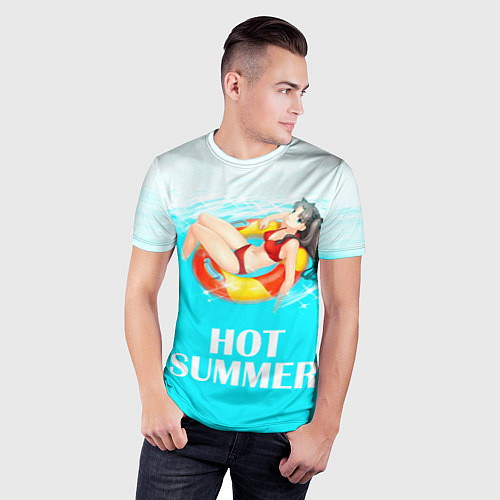 Мужская спорт-футболка Hot Summer Рин Тосака Fate / 3D-принт – фото 3