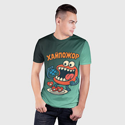 Футболка спортивная мужская Хайпожор лайки и теги, цвет: 3D-принт — фото 2