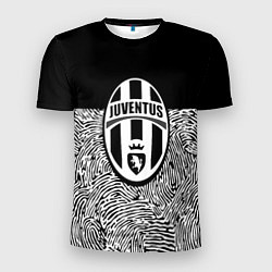 Футболка спортивная мужская Juventus отпечатки текстура, цвет: 3D-принт