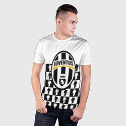 Футболка спортивная мужская Juventus болельщики паттерн, цвет: 3D-принт — фото 2