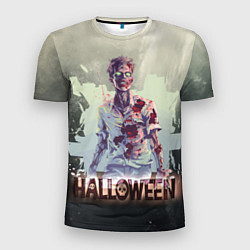 Футболка спортивная мужская Halloween зомби, цвет: 3D-принт