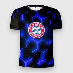 Футболка спортивная мужская FC Bayern Mnchen соты, цвет: 3D-принт