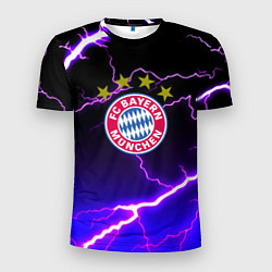 Футболка спортивная мужская Bayern Mnchen молнии шторм, цвет: 3D-принт