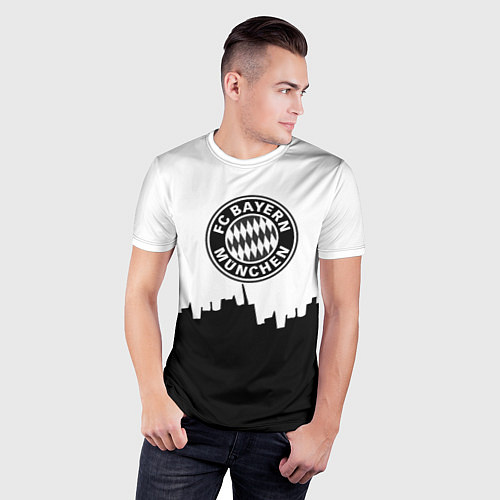 Мужская спорт-футболка Bayern Mnchen пиксели / 3D-принт – фото 3