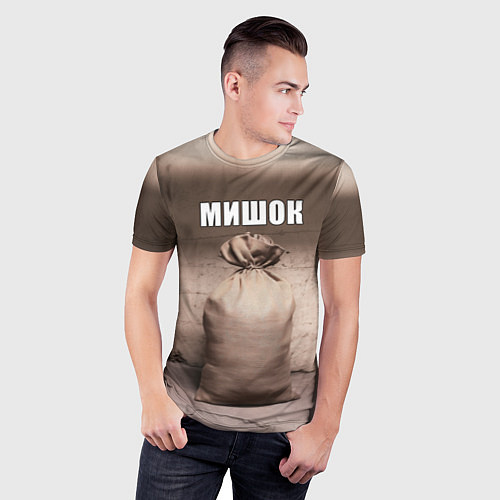 Мужская спорт-футболка Мишок / 3D-принт – фото 3