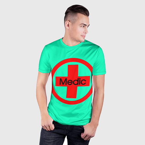 Мужская спорт-футболка Medic / 3D-принт – фото 3