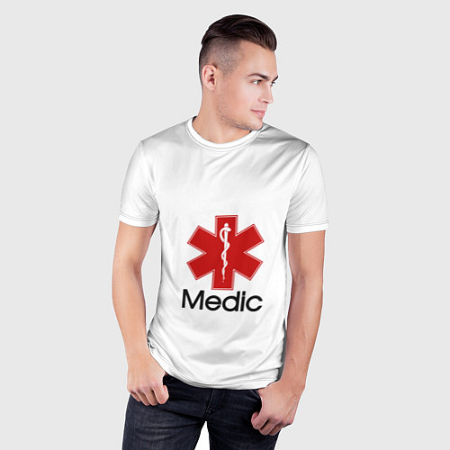 Мужская спорт-футболка Медик / 3D-принт – фото 3