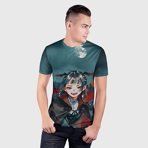 Мужская спорт-футболка Вампирша МаоМао - Монолог Фармацевта аниме Хэллоуи / 3D-принт – фото 3