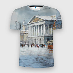Футболка спортивная мужская Зимний Питер красками, цвет: 3D-принт