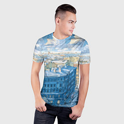Футболка спортивная мужская Зимний утренний Питер, цвет: 3D-принт — фото 2