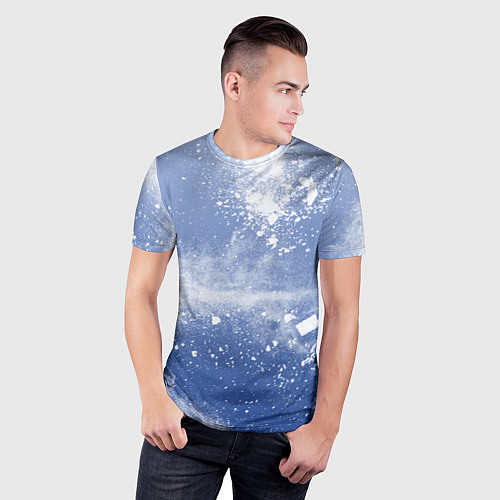 Мужская спорт-футболка Снежки попали в тебя / 3D-принт – фото 3