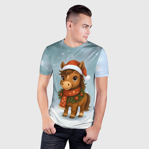 Мужская спорт-футболка Милый конек / 3D-принт – фото 3