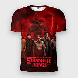 Футболка спортивная мужская Герои и демогоргон Загадочные события финал, цвет: 3D-принт