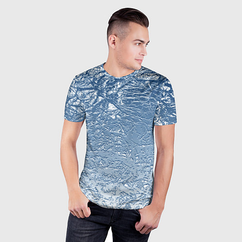 Мужская спорт-футболка Налипший снег / 3D-принт – фото 3