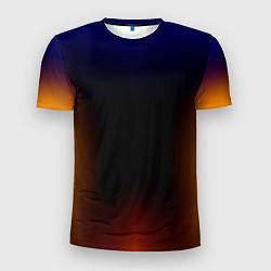 Мужская спорт-футболка Color black red blue