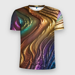 Мужская спорт-футболка Сморщенные складочки жидкости
