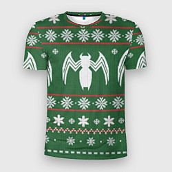 Мужская спорт-футболка Рождественский свитер Венома