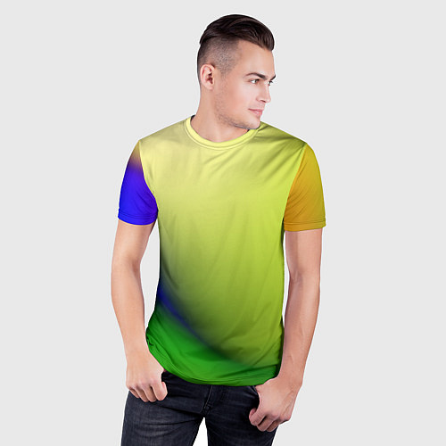Мужская спорт-футболка The color is multicolored / 3D-принт – фото 3