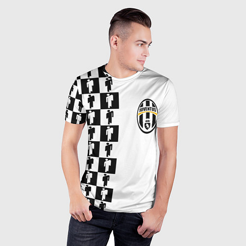 Мужская спорт-футболка Ювентус паттерн люди / 3D-принт – фото 3