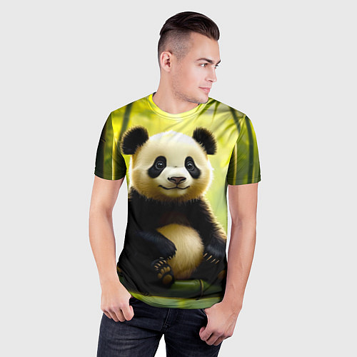 Мужская спорт-футболка Бамбуковый хранитель / 3D-принт – фото 3