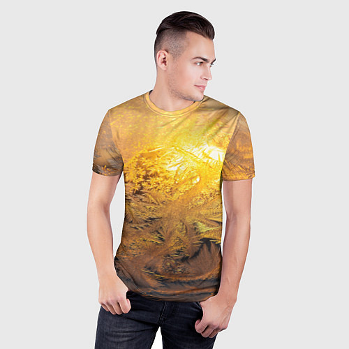 Мужская спорт-футболка Зимний закат / 3D-принт – фото 3
