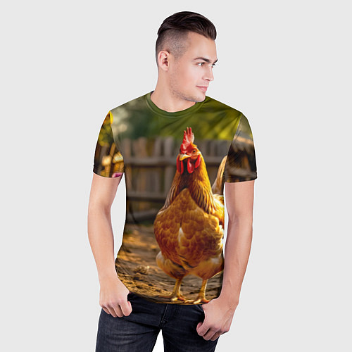 Мужская спорт-футболка Золотой хранитель двора / 3D-принт – фото 3