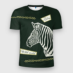 Футболка спортивная мужская Зебра-коллаж, цвет: 3D-принт