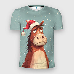 Футболка спортивная мужская Недовольная лошадка, цвет: 3D-принт