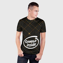 Футболка спортивная мужская Оливье внутри, цвет: 3D-принт — фото 2
