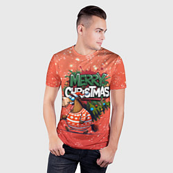 Футболка спортивная мужская Лошадь с ёлкой, цвет: 3D-принт — фото 2